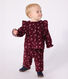 Blouse b&eacute;b&eacute; en velours manches longues imprim&eacute;e fleurs
