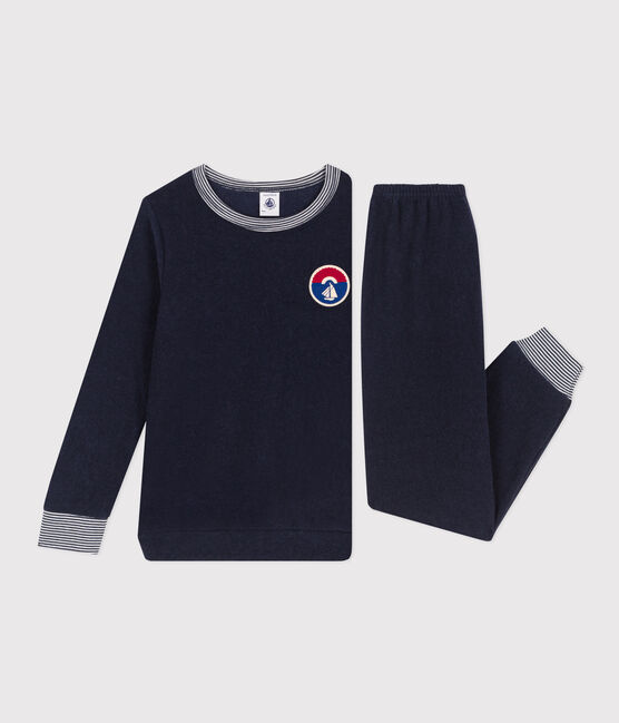 Pyjama en bouclette éponge enfant bleu SMOKING
