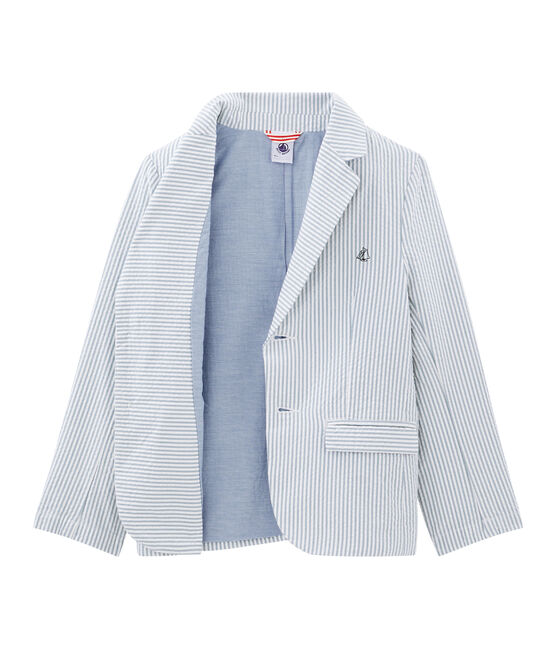 Veste enfant garçon bleu FONTAINE/blanc MARSHMALLOW