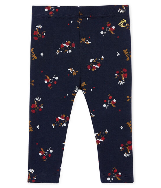 Legging imprimé bébé fille bleu SMOKING/blanc MULTICO