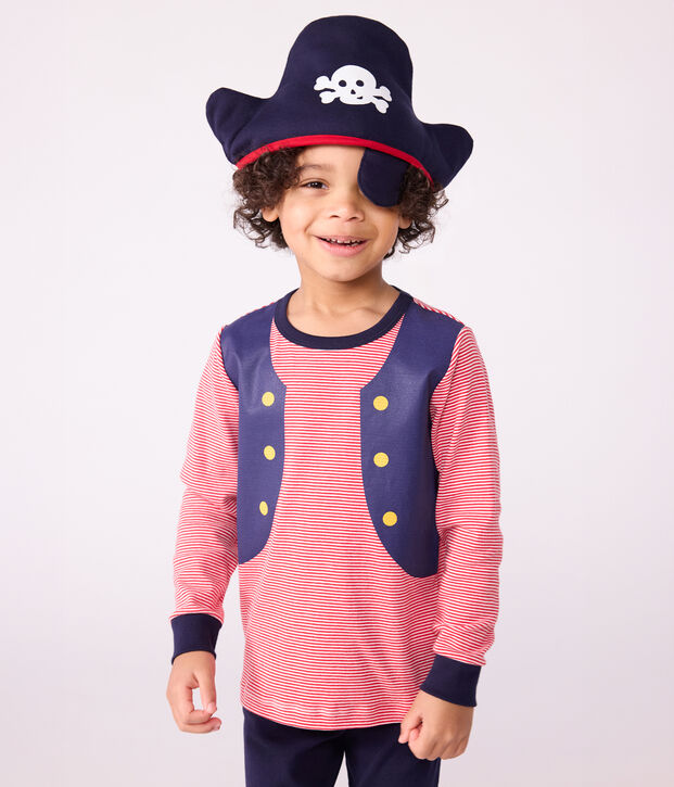 Pyjama d&eacute;guisement pirate enfant en coton bleu/multicouleur