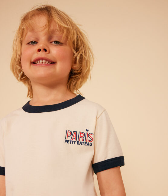 Tee-shirt en jersey enfant garçon écru AVALANCHE