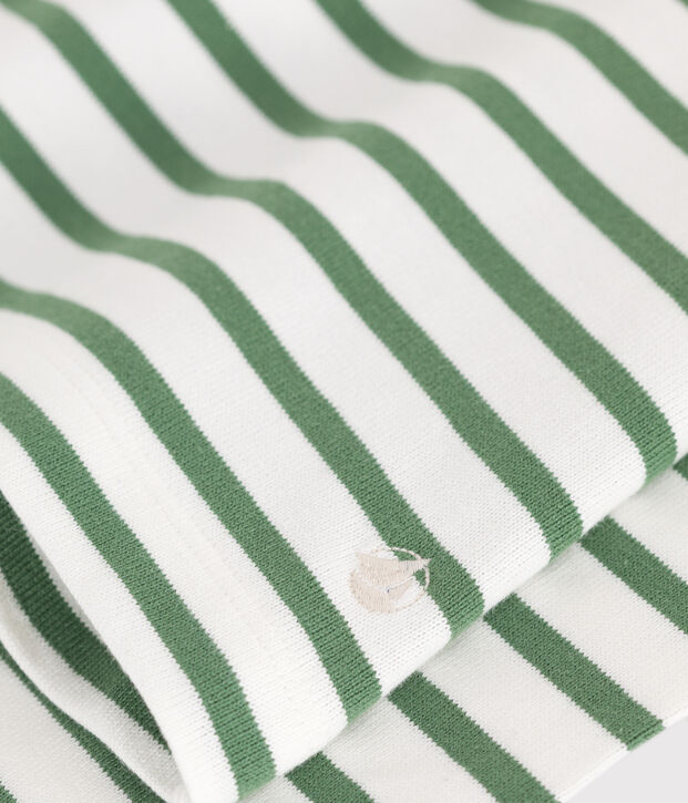 Marini&egrave;re femme en coton manches longues vert/vert