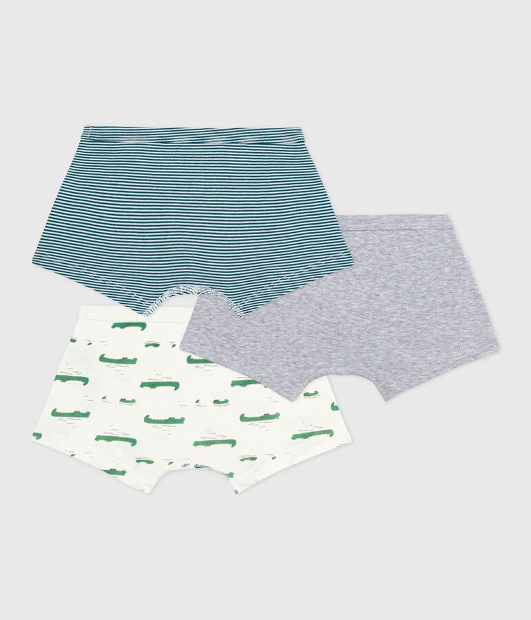 Lot de boxers enfant en coton &agrave; ceinture collet&eacute;e imprim&eacute; variante 1