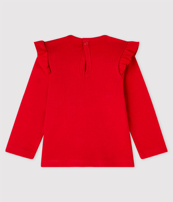 Blouse manches longues bébé fille rouge TERKUIT
