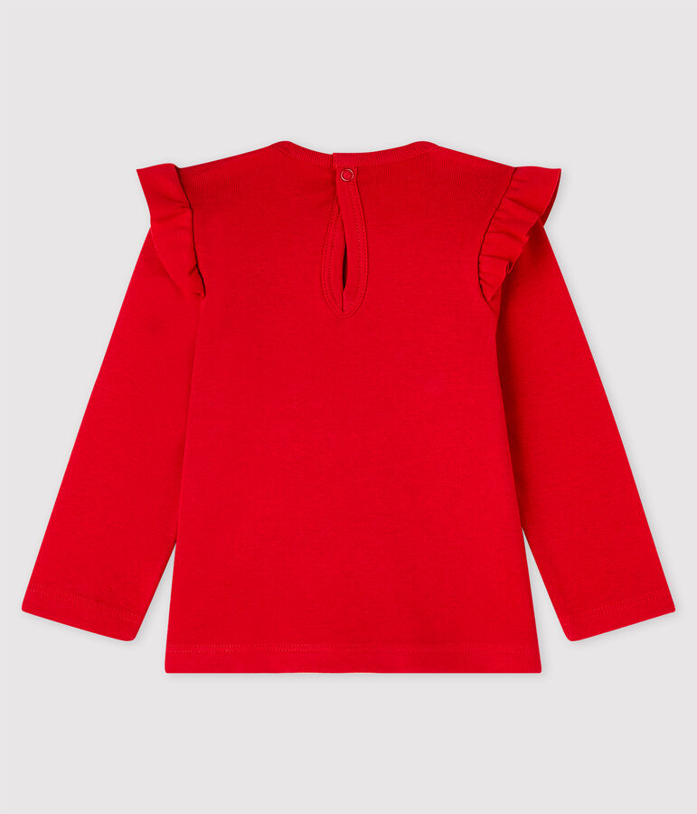 Blouse manches longues b&eacute;b&eacute; fille rouge