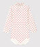Body en coton bébé. blanc MARSHMALLOW/rouge TERKUIT