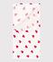 LANGE COEUR BÉBÉ EN GAZE DE COTON blanc MARSHMALLOW/rouge TERKUIT