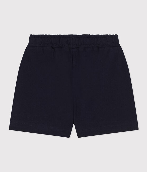 Short en coton enfant fille bleu marine