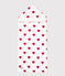Cape de bain coeurs bébé en éponge blanc MARSHMALLOW/rouge TERKUIT