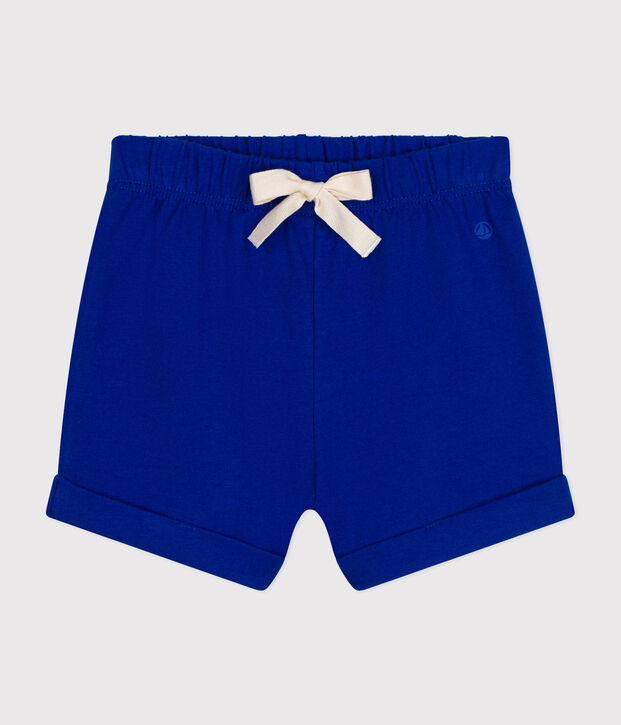 Short en jersey l&eacute;ger b&eacute;b&eacute; bleu