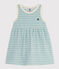 Robe sans manche bébé en bouclette éponge rayée MIMI/ AVALANCHE