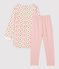 Chemise de nuit imprimé fleuri petite fille en coton blanc MARSHMALLOW/blanc MULTICO