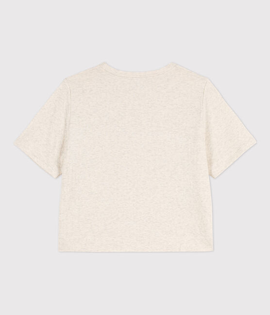T-shirt LE BOXY en coton Femme beige MONTELIMAR CHINE