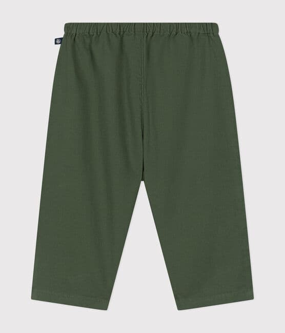 Pantalon en coton/lin bébé vert CROCO