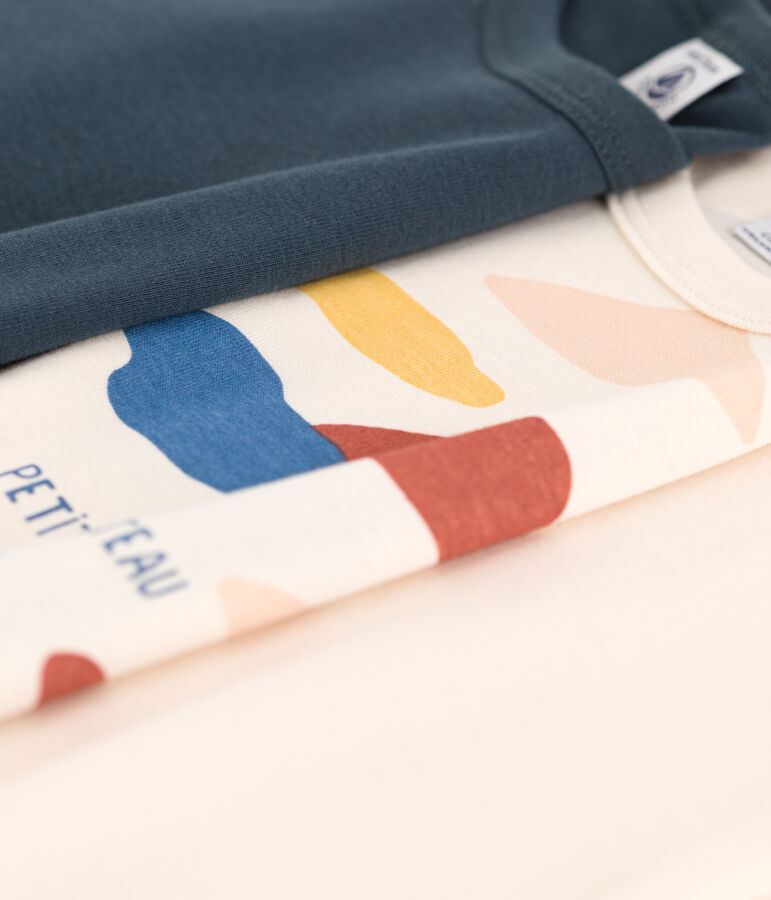 Lot de 3 tee-shirts manches courtes enfant fille / gar&ccedil;on en coton multicouleur