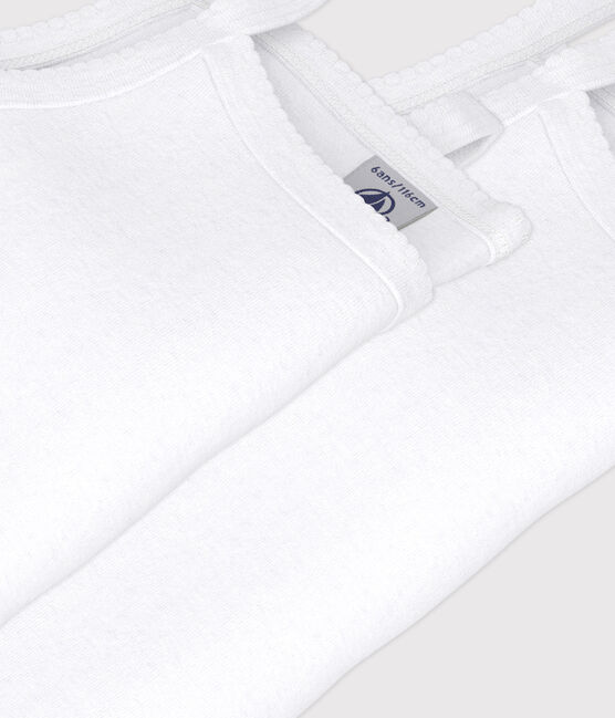 Lot de 2 chemises à bretelles blanches petite fille variante 1