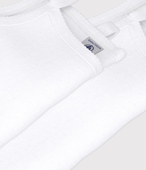 Lot de 2 chemises &agrave; bretelles blanches petite fille multicouleur