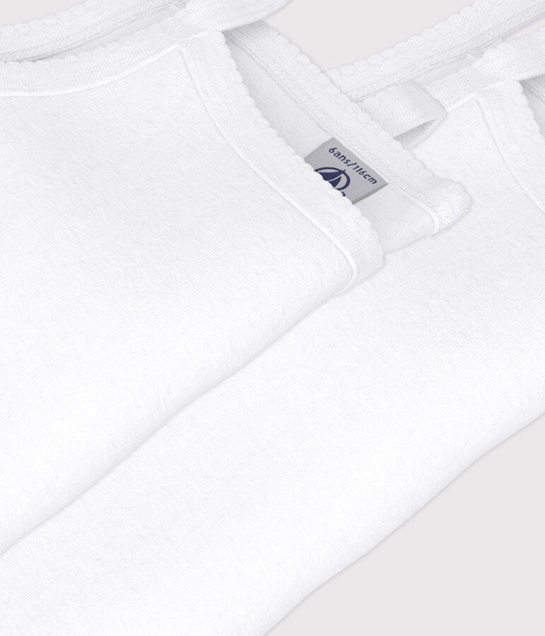 Lot de 2 chemises &agrave; bretelles blanches petite fille variante 1