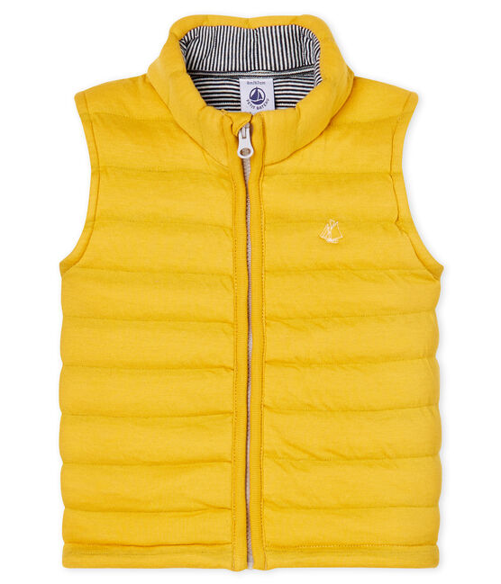 Blouson sans manches en tubique matelassé bébé mixte jaune BOUDOR