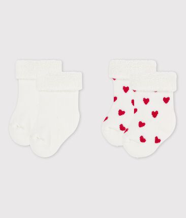 PETIT BATEAU - Lot de 2 paires de chaussettes bébé en tricot