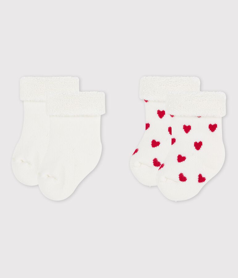 Lot de 2 paires de chaussettes b&eacute;b&eacute; en tricot multicouleur