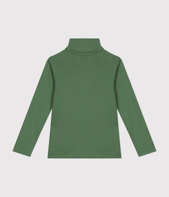 Sous-pull en coton enfant fille / garçon vert PALMERAIE