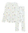 Pyjama petite fille en côte blanc MARSHMALLOW/blanc MULTICO