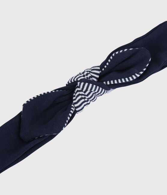 Bandeau en coton enfant fille bleu SMOKING