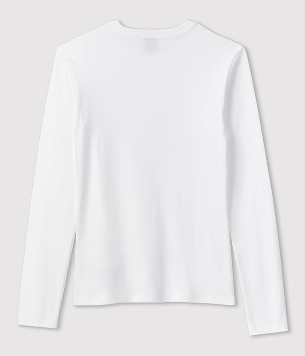 Tee-shirt L'ICONIQUE col rond en coton Femme blanc
