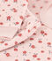 Pyjama fleur petite fille en velours rose SALINE/blanc MULTICO
