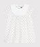 Robe manches courtes en popeline imprim&eacute;e b&eacute;b&eacute; blanc/multicouleur