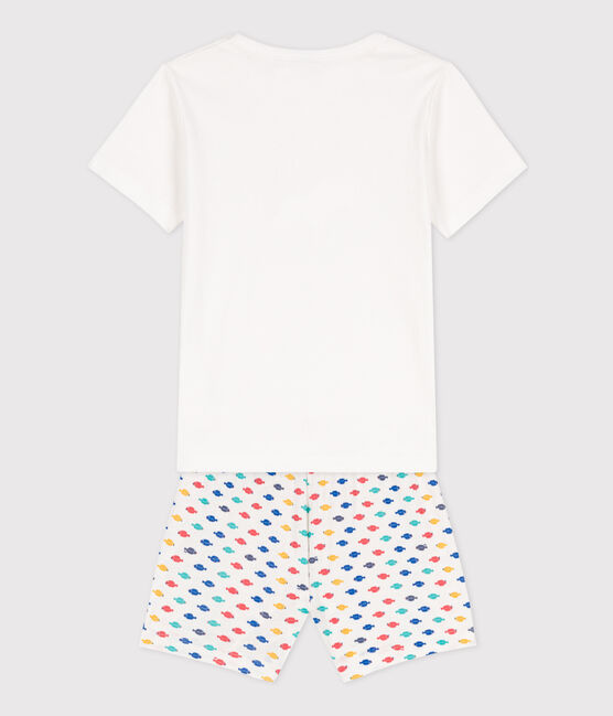 Pyjacourt animaux marins en coton petit garçon blanc MARSHMALLOW/blanc MULTICO