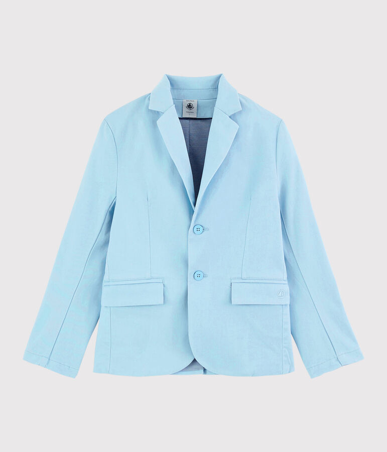 Veste en serge enfant gar&ccedil;on bleu JASMIN
