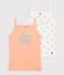 Lot de 2 chemises &agrave; bretelles en coton multicouleur