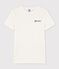 T-shirt col rond  sérigraphié en coton Femme blanc MARSHMALLOW