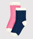 Lot de 2 paires de chaussettes enfant fille
