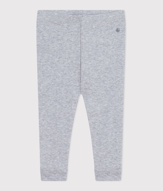 Legging b&eacute;b&eacute; en coton uni gris chin&eacute;