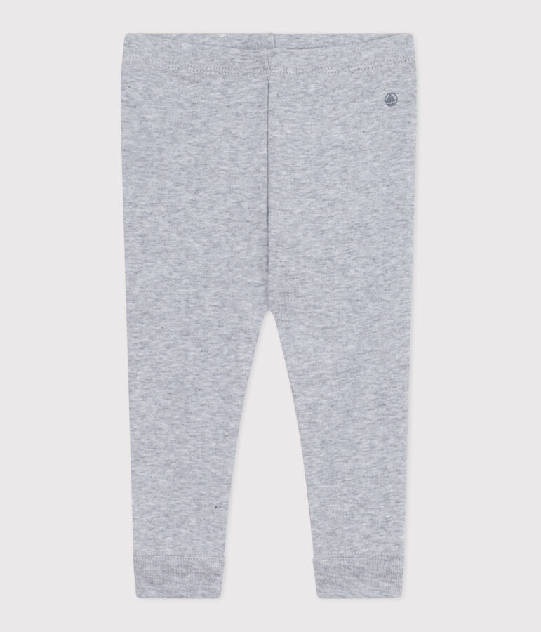 Legging b&eacute;b&eacute; en coton uni gris FUMEE CHINE