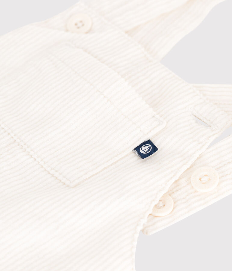 Salopette b&eacute;b&eacute; en velours c&ocirc;tel&eacute; uni &eacute;cru MILK