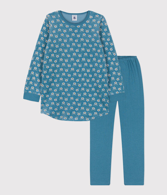 Chemise de nuit fleur petite fille en velours POLOCHON/ MULTICO