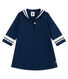 Robe manches longues col vareuse bébé fille