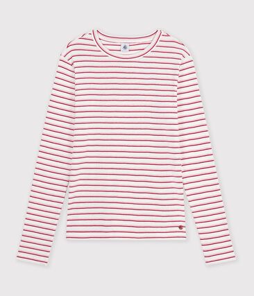 Tee-shirt femme en coton manches longues à rayures
