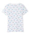 T-shirt fille imprimé blanc ECUME/bleu BLEU/ MULTICO