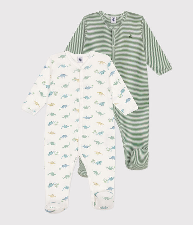Lot de 2 pyjamas b&eacute;b&eacute; en coton imprim&eacute; multicouleur