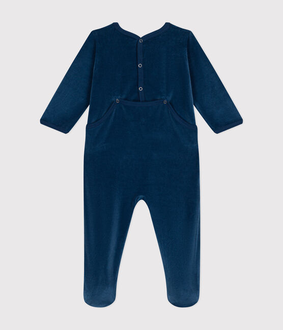 Dors bien en velours bébé bleu INCOGNITO