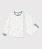 Pyjama enfant en velours imprim&eacute; blanc/bleu/multicouleur