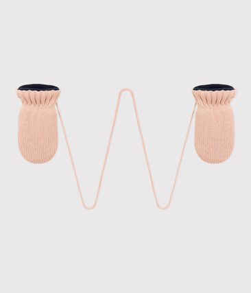 PETIT BATEAU - Moufles bébé en tricot doublées en polaire recyclée