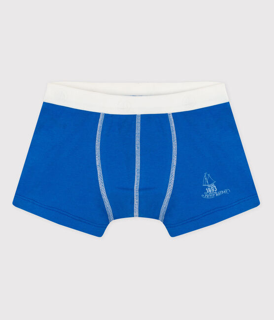 Boxer petit garçon en coton bleu RUISSEAU