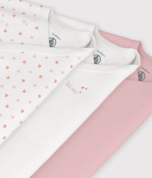 Lot de bodies crois&eacute;s manches longues en coton imprim&eacute; b&eacute;b&eacute; multicouleur
